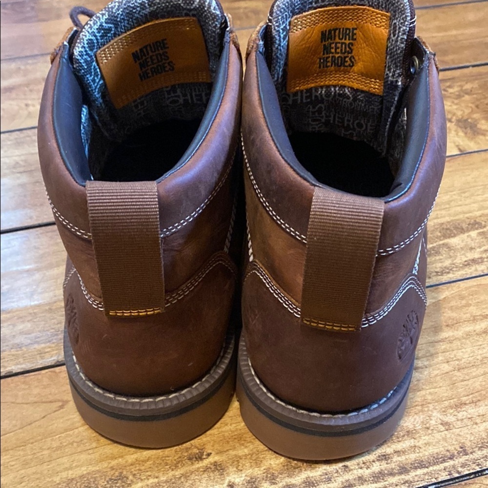 Timberland Brown Leather rebotl ortholite boots - Picture 8 of 9
